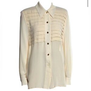 St John crepe Silk button up shirt